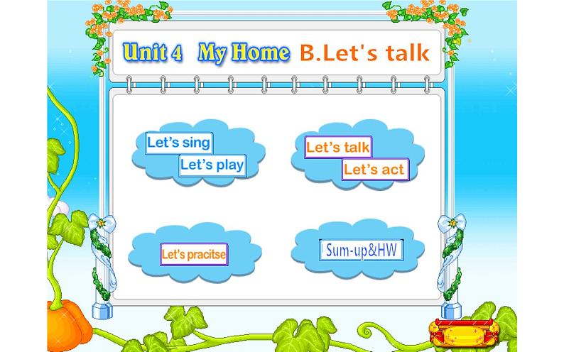 四年级英语上册课件-Unit 4  My home B.Let's talk-人教PEP版01