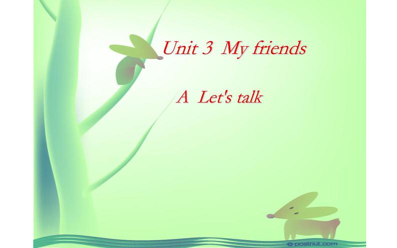 四年级英语上册课件-Unit 3 My friends A  Let's talk-人教PEP版01