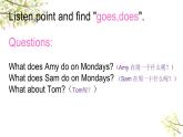 英語外研版3年級下冊Module 5 Unit 1 She goes to school on Mondays課件1