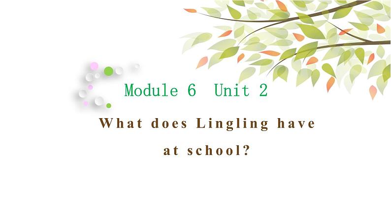 英语外研版3年级下册Module 6 Unit 2 What does Lingling have at school课件101