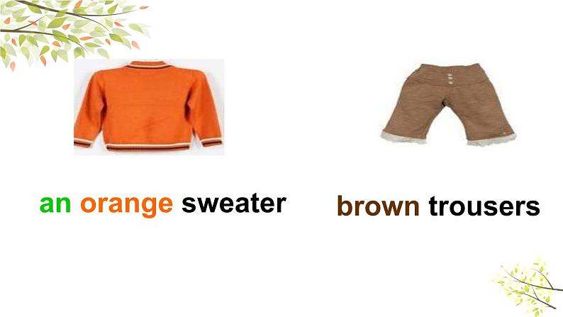 英语外研版3年级下册Module 10 Unit 2 She's got an orange sweater课件104