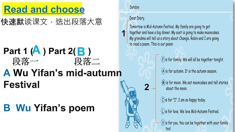 人教版pepl小学英语六年级上册unit3 Part B read and write 阅读课课件第6页