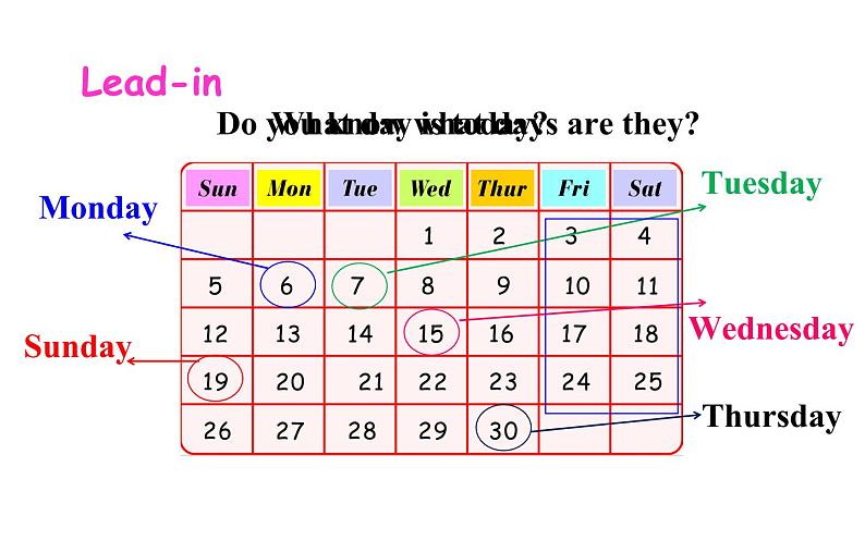 四年级下册英语课件-Unit 4 There are seven days in a week.  Lesson22 人教精通版.02