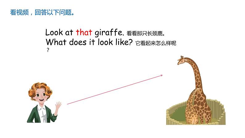 人教PEP英语三年级下 Unit 3 At the zoo A. Let‘s talk  精品课件+教学设计+习题+导学案08
