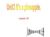 四年級(jí)上冊(cè)英語(yǔ)課件-Unit3 It's a pineapple.  Lesson 16 人教精通版
