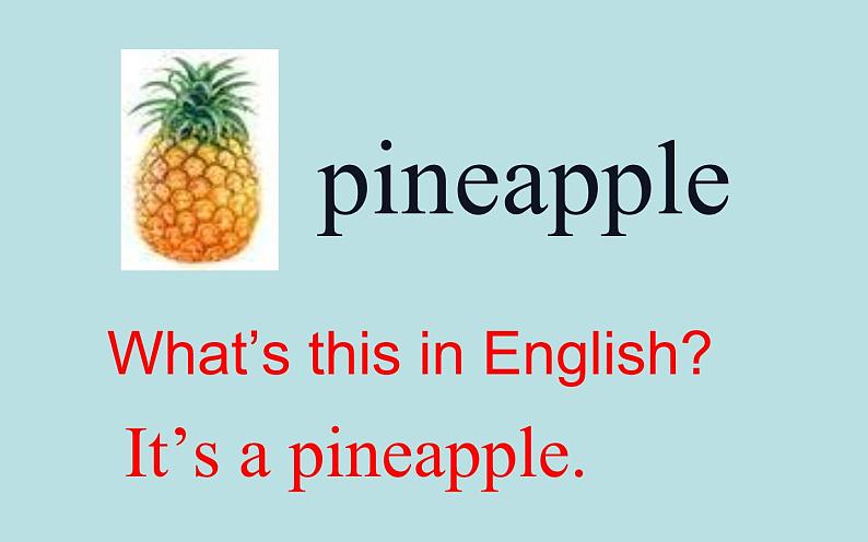 四年级上册英语课件-Unit3 It's a pineapple.  Lesson 16 人教精通版04