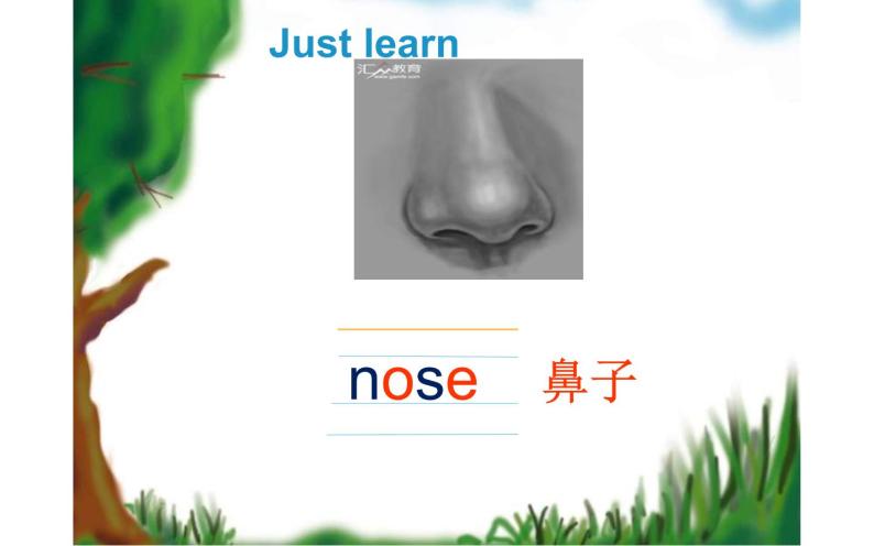 三年级上册英语课件-Unit3  Look at my nose. Lesson 13  人教精通版04