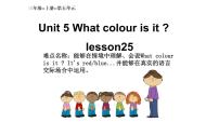 小学英语人教精通版三年级上册Unit 5 What colour is it?Lesson 25教案配套ppt课件