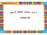 三年级上册英语课件-Unit5 What colour is it？  Lesson 25   人教精通版