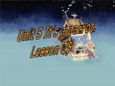 三年级下册英语课件-Unit5 It’s a parrot. Lesson 25   人教精通版