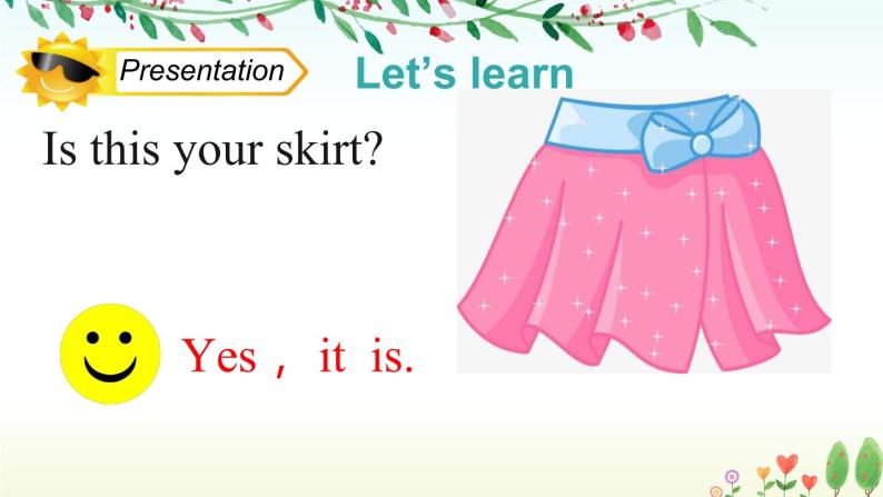 三年级下册英语课件-Unit 6 Is this  your  skirt？  Lesson 31人教精通版07
