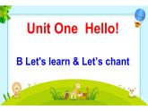 三 年级英语上册课件-Unit 1 Hello B Let's learn & Let’s chant -人教PEP版