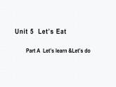 三年级英语上册课件-Unit 5  Let’s eat  -人教PEP版