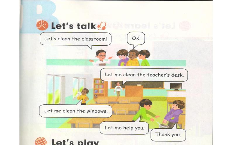 四年级英语上册课件-Unit 1 My classroom PartB Let's talk-人教PEP版02