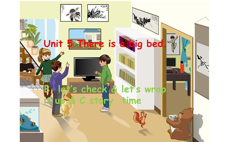 五年级英语上册课件-Unit 5  There is a big bed B  let’s check & let’s wrap it up & C story  time-人教PEP版.第1页