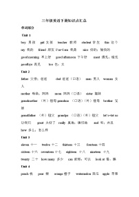 人教版三年级英语下册知识点总结