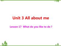 小学英语Lesson 17 What Do You Like to Do?习题ppt课件