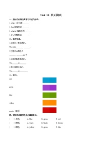 小学英语北师大版 (三年级起点)三年级下册Unit 10 Colors单元测试复习练习题