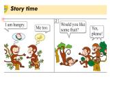 三年级下册英语课件-Unit 4 Food and Restaurants Lesson 24 A Little Monkey 1｜冀教版（三起）(共11张PPT)
