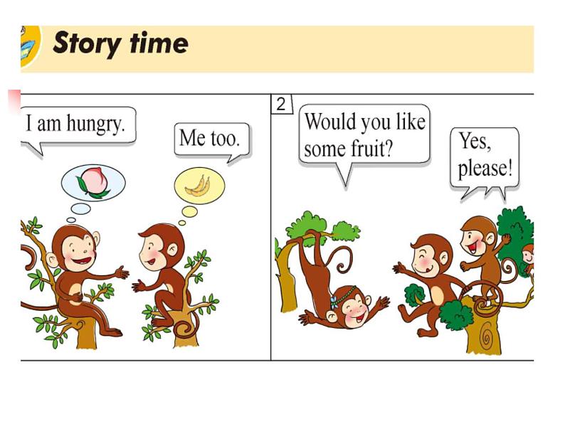 三年级下册英语课件-Unit 4 Food and Restaurants Lesson 24 A Little Monkey 1｜冀教版（三起）(共11张PPT)03