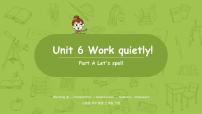 人教版 (PEP)五年级下册Unit 6 Work quietly!  Part A说课课件ppt