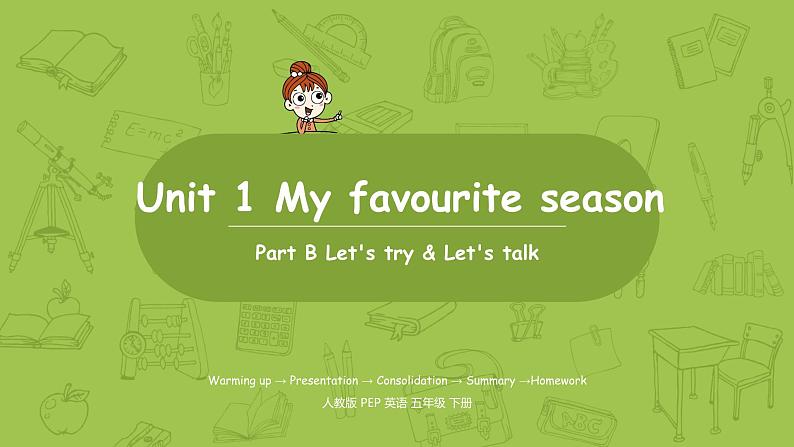 人教版PEP（三起）五年级英语下  Unit2 第4课时Part B Let's try & Let's talk 课件01