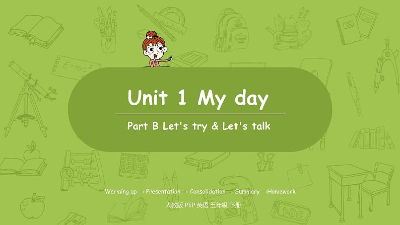 人教版PEP（三起）五年级英语下  Unit1 第4课时Part B Let's try & Let's talk 课件01