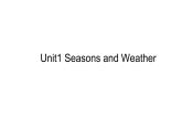 五年级上册英语课件-Unit1 Seasons and Weather  粤人版（开心英语）
