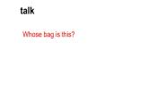 四年级上册英语课件-Lesson3 Is this your bag？ 科普版