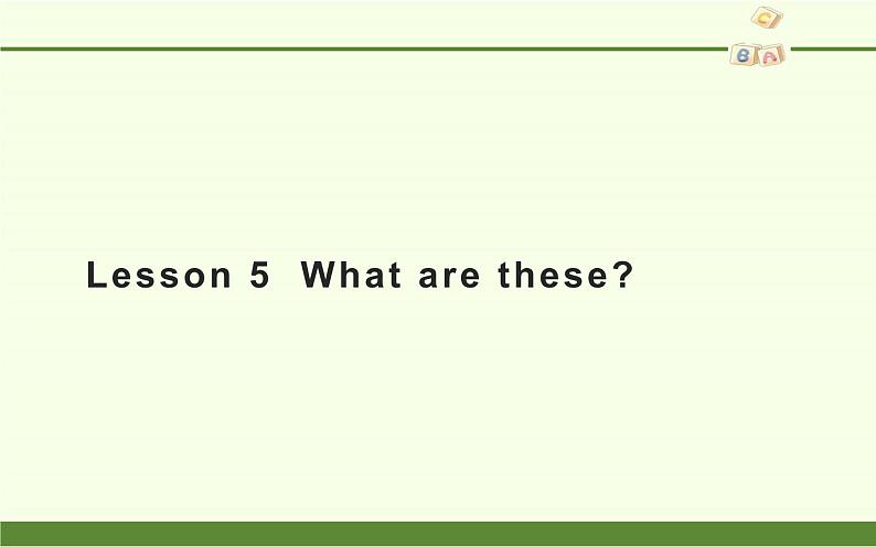 四年级下册英语课件-Lesson 5  What are these？ 科普版01