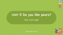 人教版 (PEP)三年级下册Unit 5 Do you like pears? Part A背景图课件ppt