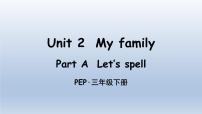 英语三年级下册Unit 2 My family Part A多媒体教学课件ppt