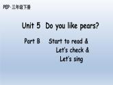 人教版（PEP）三年级英语下册 Unit 5 Part B 第6课时课件