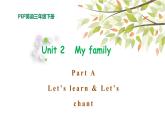 三年级下册PEP版英语教学课件Unit 2 My family! A Let’s learn 课件 素材