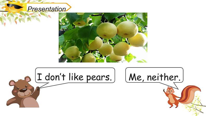 三年级下册PEP版英语教学课件Unit 5 Do you like pears_ PB Let’s learn 课件+素材06