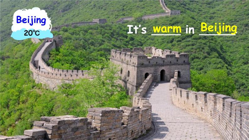 小学英语人教版 (pep)四年级下册unit 3 weather part a教课ppt课件