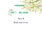 英语PEP四年级下册Unit1 My school B read and write课件+素材