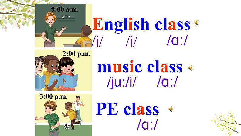 英语PEP四年级下册Unit2 What time is it A let’s learn课件+素材04