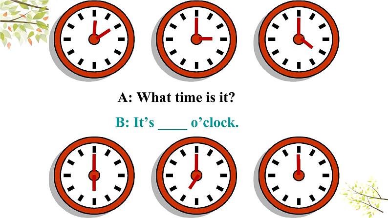 英语PEP四年级下册Unit2 What time is it A let’s learn课件+素材07