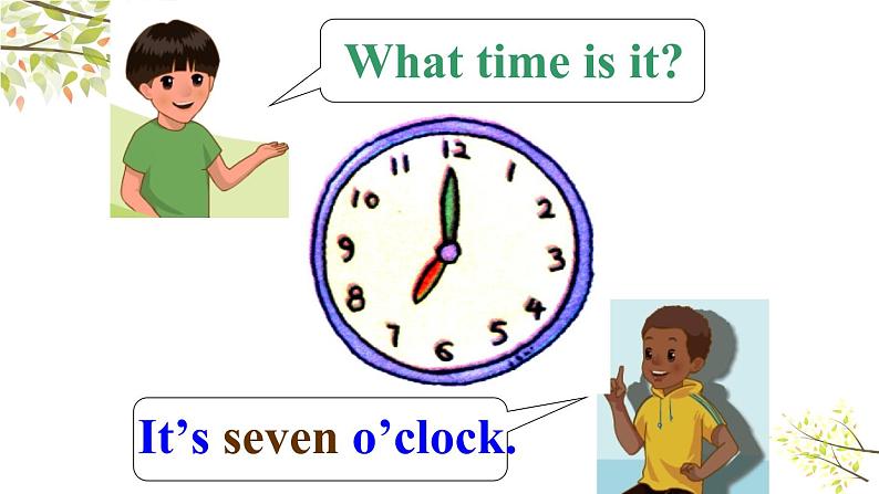 英语PEP四年级下册Unit2 What time is it A let’s learn课件+素材08