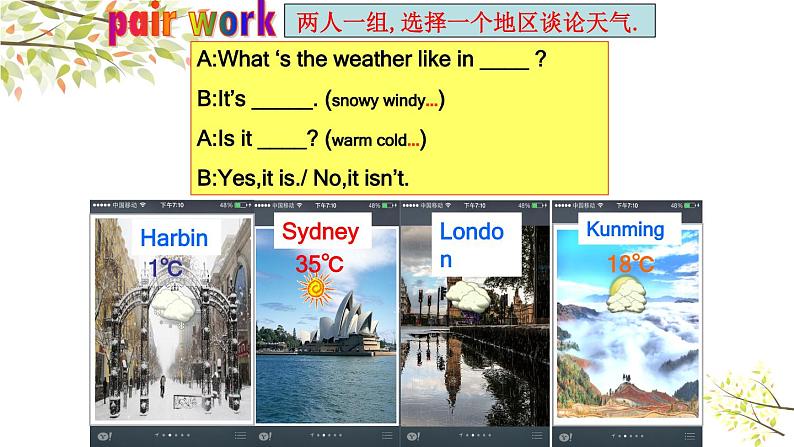 英语PEP四年级下册Unit3 Weather B read and write课件+素材05