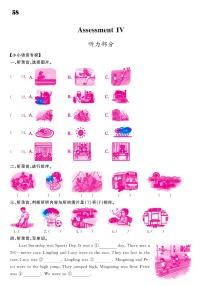 小学英语湘少版五年级下册Assessment Ⅳ课时作业