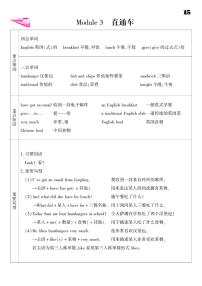 小学英语外研版 (三年级起点)五年级下册Module 3模块综合与测试综合训练题