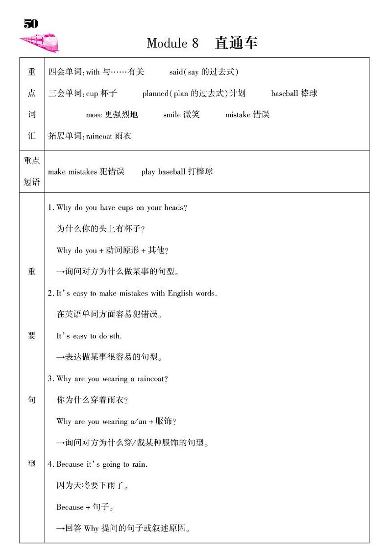 2021春外研版六年级下册英语试题 Module 8 同步练习01