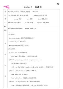 小学英语外研版 (三年级起点)六年级下册Module 9单元综合与测试复习练习题