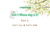 五年级下册PEP版英语Unit 5 Whose dog is it B Let’s try & Let's talk课件+素材