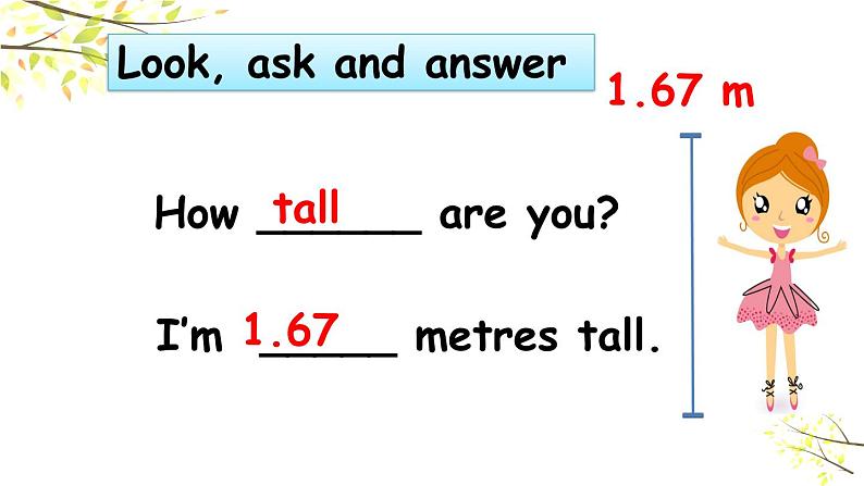 PEP六年级下册英语Unit 1 How tall are you B Let's try & Let's talk课件+素材02