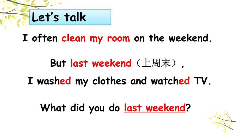 PEP六年级下册英语Unit 2 Last weekend A Let's learn & Do a survey and report课件+素材08