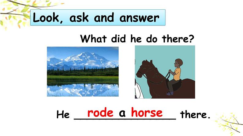 PEP六年级下册英语Unit 3 Where did you go B Let's learn & Look and say课件+素材06