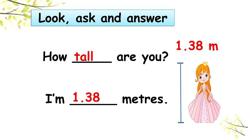 PEP六年级下册英语Unit 1 How tall are you B Let's learn & Match and say课件+素材06